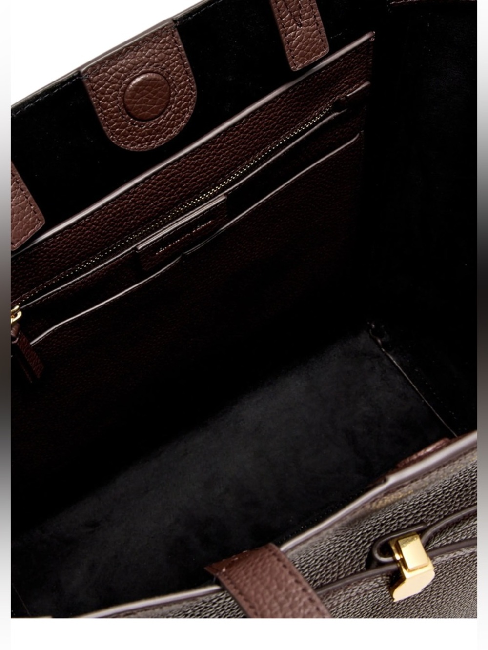 Veronica Beard Brown Dash Leather Tote - Picture 8 of 9
